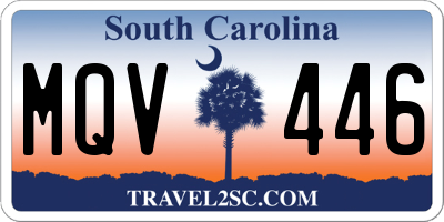 SC license plate MQV446