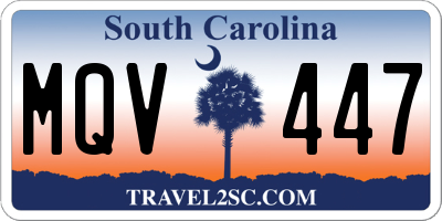 SC license plate MQV447