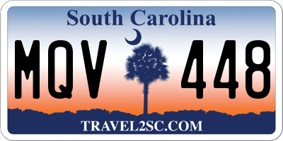 SC license plate MQV448