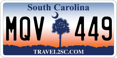 SC license plate MQV449