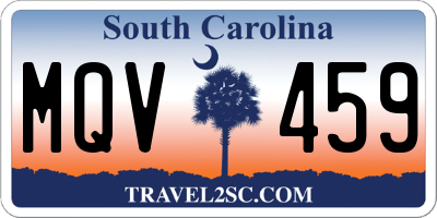 SC license plate MQV459