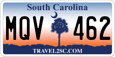 SC license plate MQV462