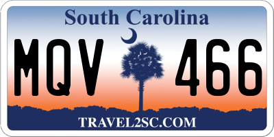 SC license plate MQV466