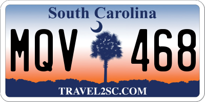 SC license plate MQV468