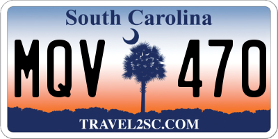 SC license plate MQV470