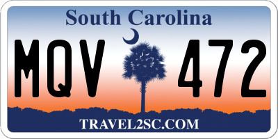 SC license plate MQV472