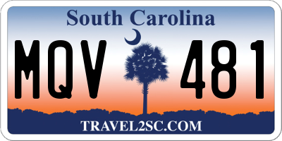 SC license plate MQV481