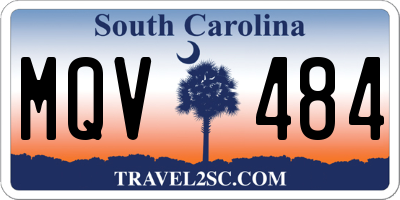 SC license plate MQV484