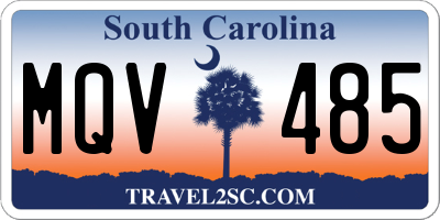 SC license plate MQV485