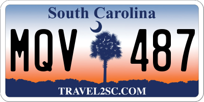 SC license plate MQV487