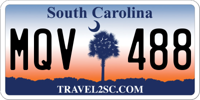 SC license plate MQV488