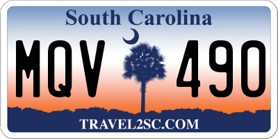 SC license plate MQV490