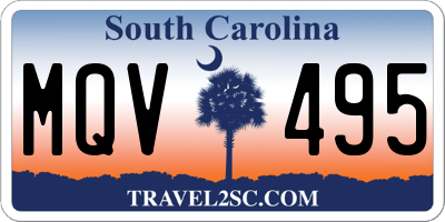 SC license plate MQV495