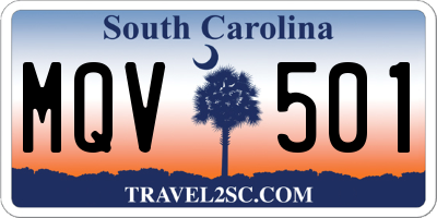 SC license plate MQV501