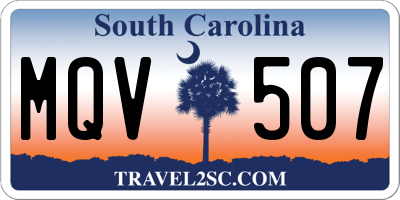 SC license plate MQV507