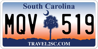 SC license plate MQV519