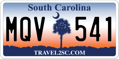 SC license plate MQV541