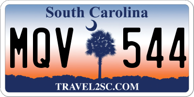 SC license plate MQV544