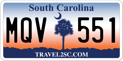 SC license plate MQV551