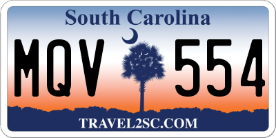 SC license plate MQV554