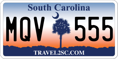 SC license plate MQV555