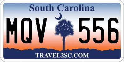 SC license plate MQV556