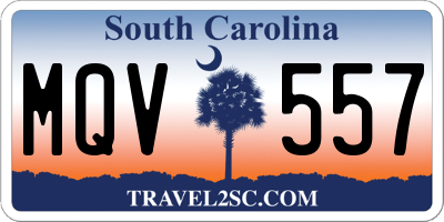 SC license plate MQV557