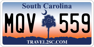 SC license plate MQV559
