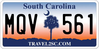 SC license plate MQV561