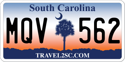 SC license plate MQV562