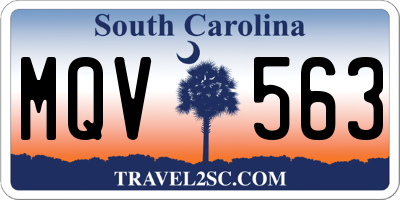 SC license plate MQV563