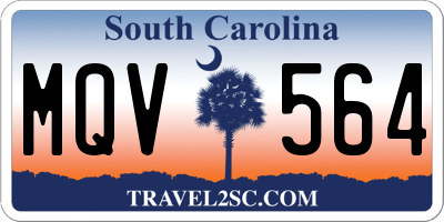 SC license plate MQV564
