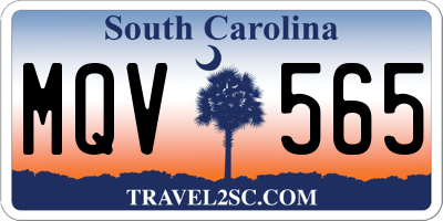 SC license plate MQV565