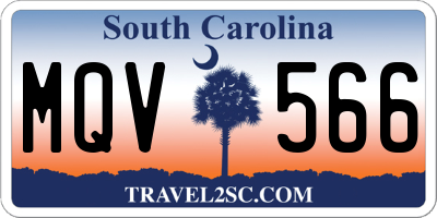 SC license plate MQV566