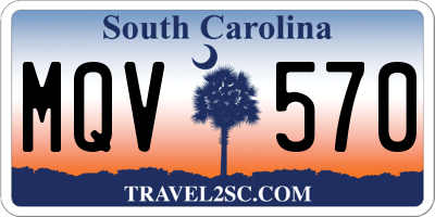 SC license plate MQV570