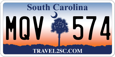 SC license plate MQV574