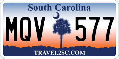 SC license plate MQV577