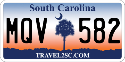 SC license plate MQV582