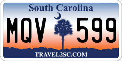SC license plate MQV599