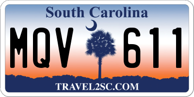 SC license plate MQV611