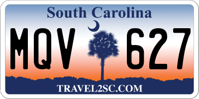 SC license plate MQV627