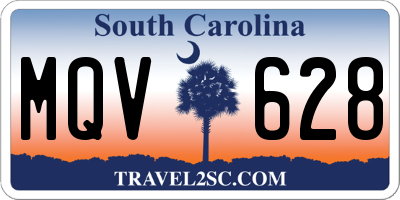 SC license plate MQV628