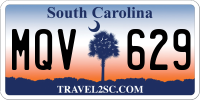 SC license plate MQV629