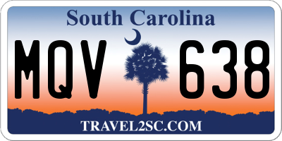 SC license plate MQV638