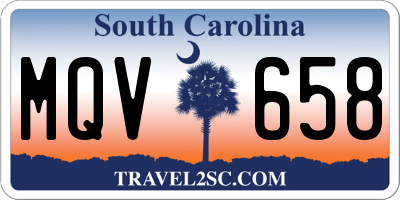 SC license plate MQV658