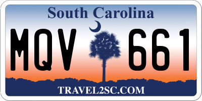 SC license plate MQV661