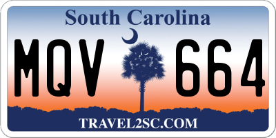 SC license plate MQV664