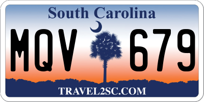 SC license plate MQV679