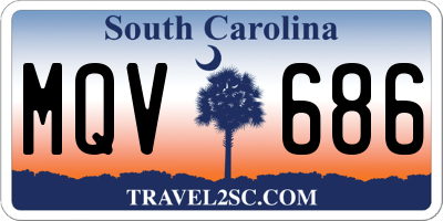 SC license plate MQV686