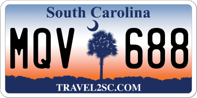 SC license plate MQV688